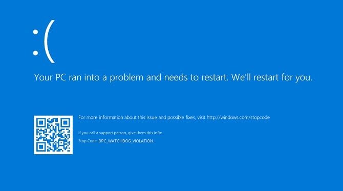 Microsoft Watchdog Error Windows 10